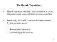 The Health Transition PowerPoint PPT Presentation