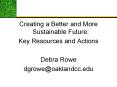 Creating a Better and More Sustainable Future: PowerPoint PPT Presentation