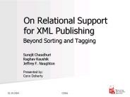 On Relational Support for XML Publishing
