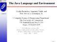 The Java Language and Environment PowerPoint PPT Presentation