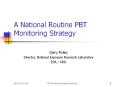 A National Routine PBT Monitoring Strategy PowerPoint PPT Presentation