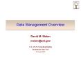 Data Management Overview PowerPoint PPT Presentation