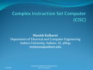 Complex Instruction Set Computer (CISC)