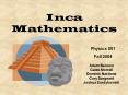 Inca Mathematics PowerPoint PPT Presentation