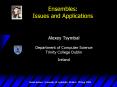 Ensembles: Issues and Applications PowerPoint PPT Presentation