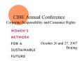 CIBE Annual Conference PowerPoint PPT Presentation