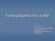 Funding Opportunities at NSF
