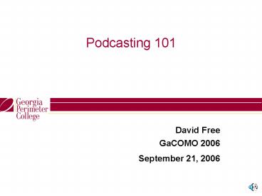 Podcasting 101