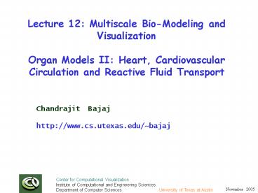 PPT – Center for Computational Visualization PowerPoint presentation ...
