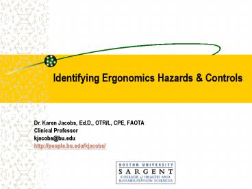 Identifying Ergonomics Hazards