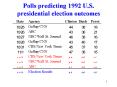 Polls predicting 1992 U.S. presidential election outcomes PowerPoint PPT Presentation