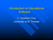 Introduction to Educational Software