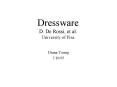 Dressware D. De Rossi, et al. University of Pisa PowerPoint PPT Presentation
