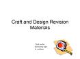 Craft and Design Revision Materials PowerPoint PPT Presentation