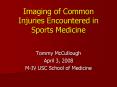Imaging of Common Injuries Encountered in Sports Medicine PowerPoint PPT Presentation