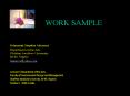 WORK SAMPLE PowerPoint PPT Presentation