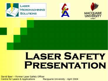 Laser Safety