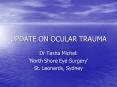 UPDATE ON OCULAR TRAUMA PowerPoint PPT Presentation