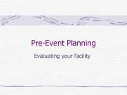PreEvent Planning