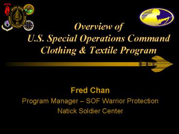 Overview of U.S. Special Operations Command Clothing