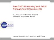 NextGRID Monitoring and Fabric Management Requirements