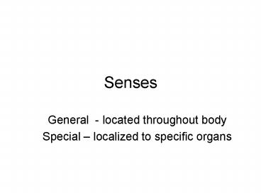 Senses
