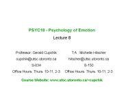 PSYC18 Psychology of Emotion