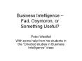 Business Intelligence Fad, Oxymoron, or Something Useful PowerPoint PPT Presentation