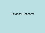 Historical Research