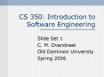 CS 350: Introduction to Software Engineering PowerPoint PPT Presentation