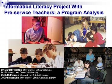 Information Literacy Project With Preservice Teachers: a Program Analysis