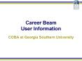 Career Beam User Information PowerPoint PPT Presentation