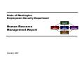 State of Washington Employment Security Department  Human Resource Management Report PowerPoint PPT Presentation