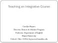 Teaching an Integrative Course PowerPoint PPT Presentation
