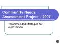 Community Needs Assessment Project 2007 PowerPoint PPT Presentation
