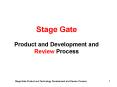 Stage Gate Product and Development and Review Process PowerPoint PPT Presentation