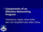 Components of an Effective Networking Program