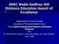 ADEC WebbGodfreyHill Distance Education Award of Excellence PowerPoint PPT Presentation