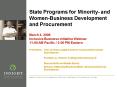 State Programs for Minority and WomenBusiness Development and Procurement PowerPoint PPT Presentation