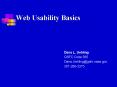 Web Usability Basics PowerPoint PPT Presentation