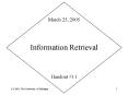 Information Retrieval PowerPoint PPT Presentation