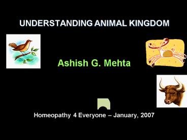 UNDERSTANDING ANIMAL KINGDOM