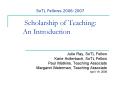 Scholarship of Teaching: An Introduction PowerPoint PPT Presentation