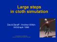 Large steps in cloth simulation PowerPoint PPT Presentation