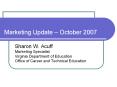 Marketing Update October 2007 PowerPoint PPT Presentation