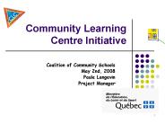 Community Learning Centre Initiative
