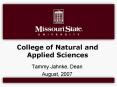 College of Natural and Applied Sciences PowerPoint PPT Presentation