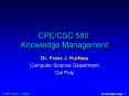 CPECSC 580: Knowledge Management PowerPoint PPT Presentation