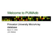 Welcome to PUMAdb