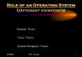 Role of an Operating System Different Viewpoints PowerPoint PPT Presentation